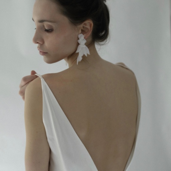 Designer A.B. Ellie Statement Bridal Earrings - Picture 3 of 3